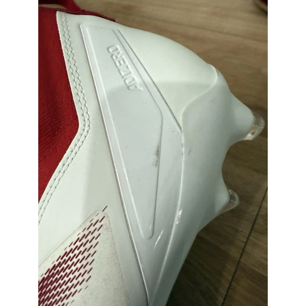 Adidas Adizero Impact+ Football Cleats‎ White Red Men's Size 15 Molded Stud New